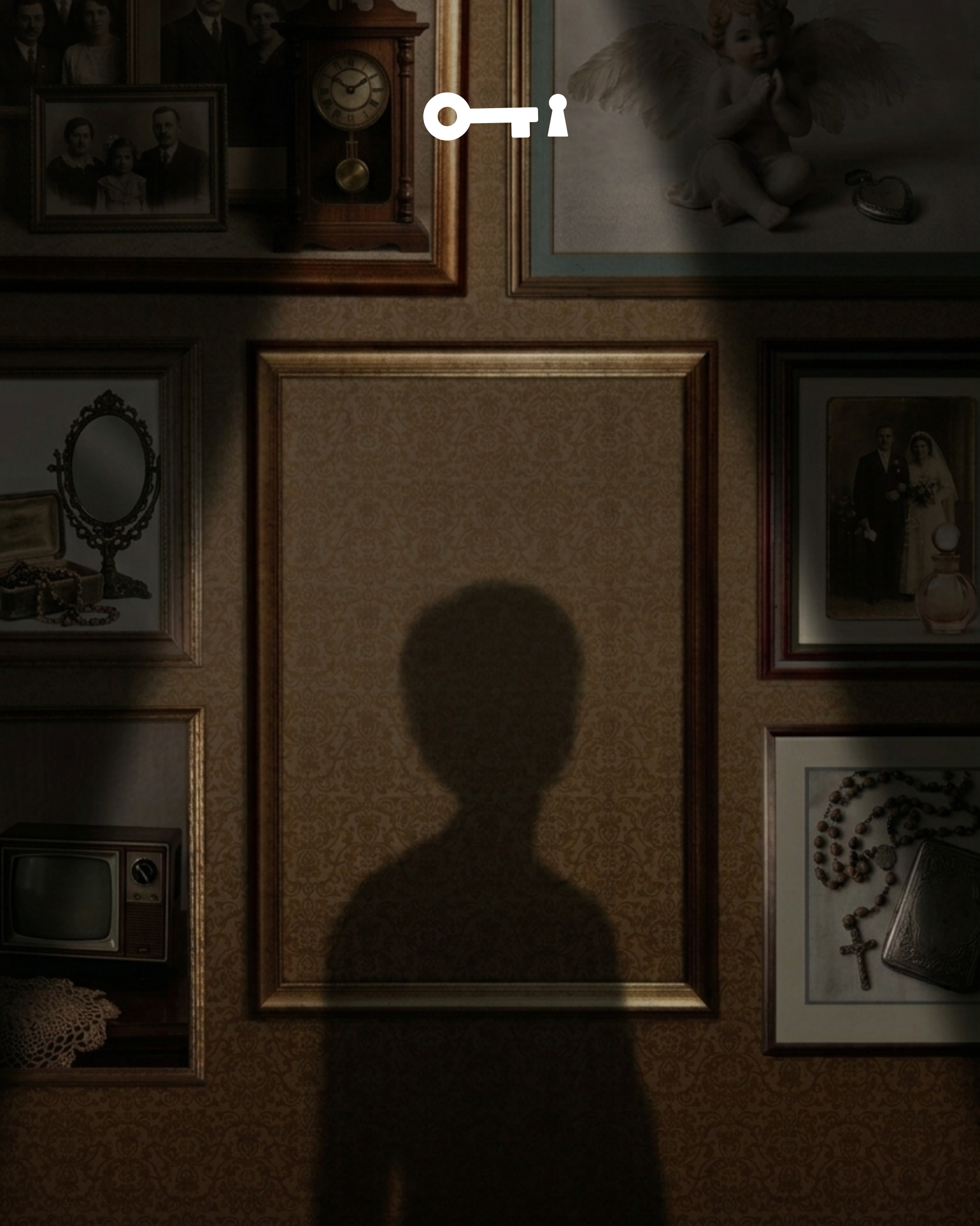 Sala O Iluminado - ambiente vintage com sofá e decoração clássica